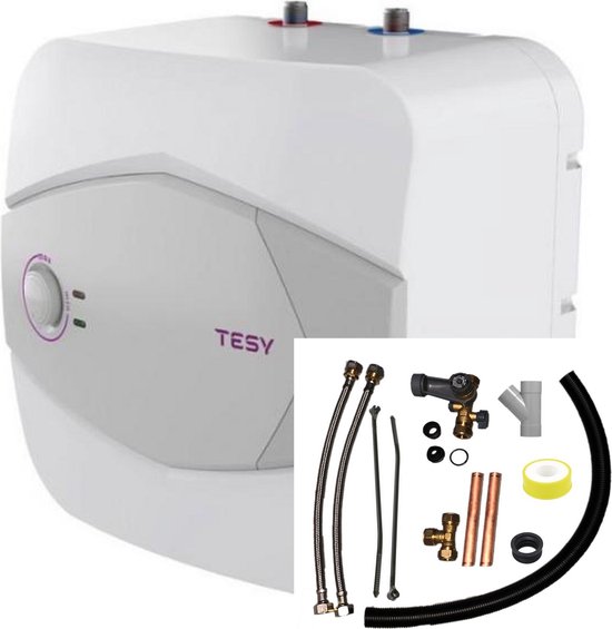 Elektrische close-in boiler 30 liter met montageset, bovenuitloop, Tesy ...