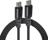 Maclean- 2x Kabel USB-C 100W - 5A- 2m - Zwart