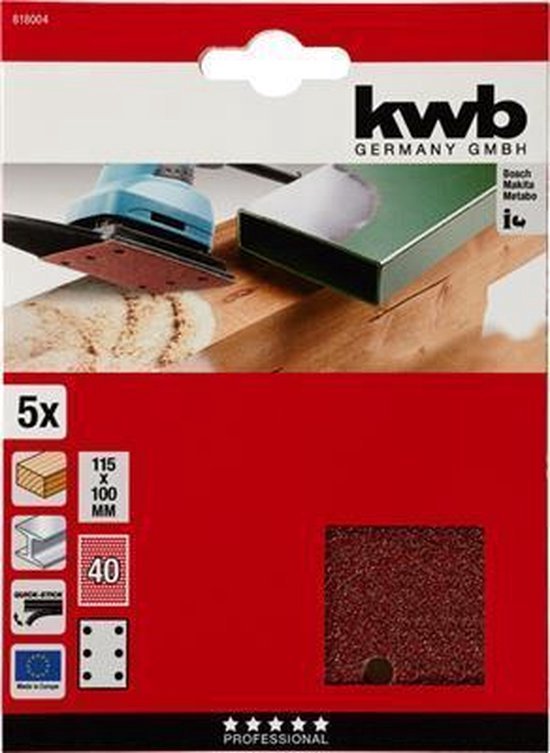 Bosch Groen 06033B7000 PSM 100 A Multischuurmachine Schuurpapier 3x Red Wood