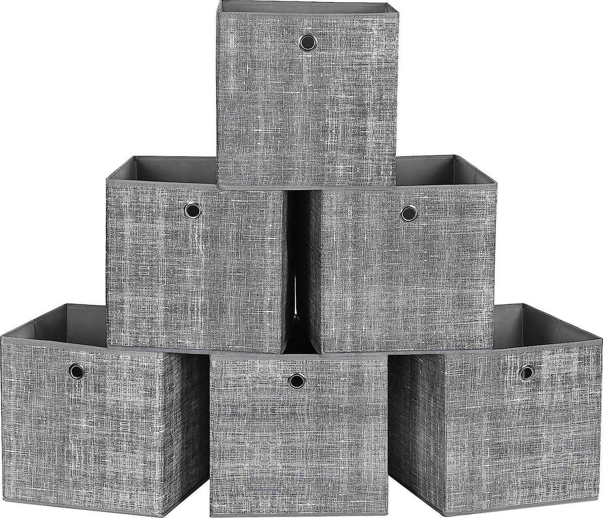 3 boîtes de rangement, ensemble de 6 pièces, tissu non tissé avec poignée,  boîtes de