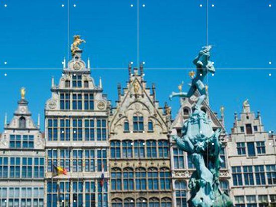 IXXI Grote Markt Antwerp - Wanddecoratie - Landen - 80 x 60 cm