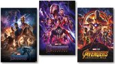 Avengers poster - Set van drie verschillende posters - Marvel - Endgame - 91,5 x 61 cm