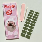 Slayo© - Gellak Stickers - Olive Overload - Nagelstickers - Gel Nail Wraps - Nail Art - LED/UV lamp nodig