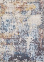 Tapis SURYA - Salon, Chambre - Tapis Abstrait Moderne BULMA - Multicolore/ Blauw - 160x213 cm