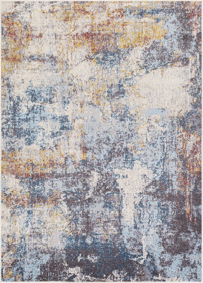 SURYA - VALERIE Modern Abstract Blauw Tapijt