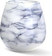 Terroso - Vaas Arctic, Glas Marmer, Elegante, Hoogte 21 cm
