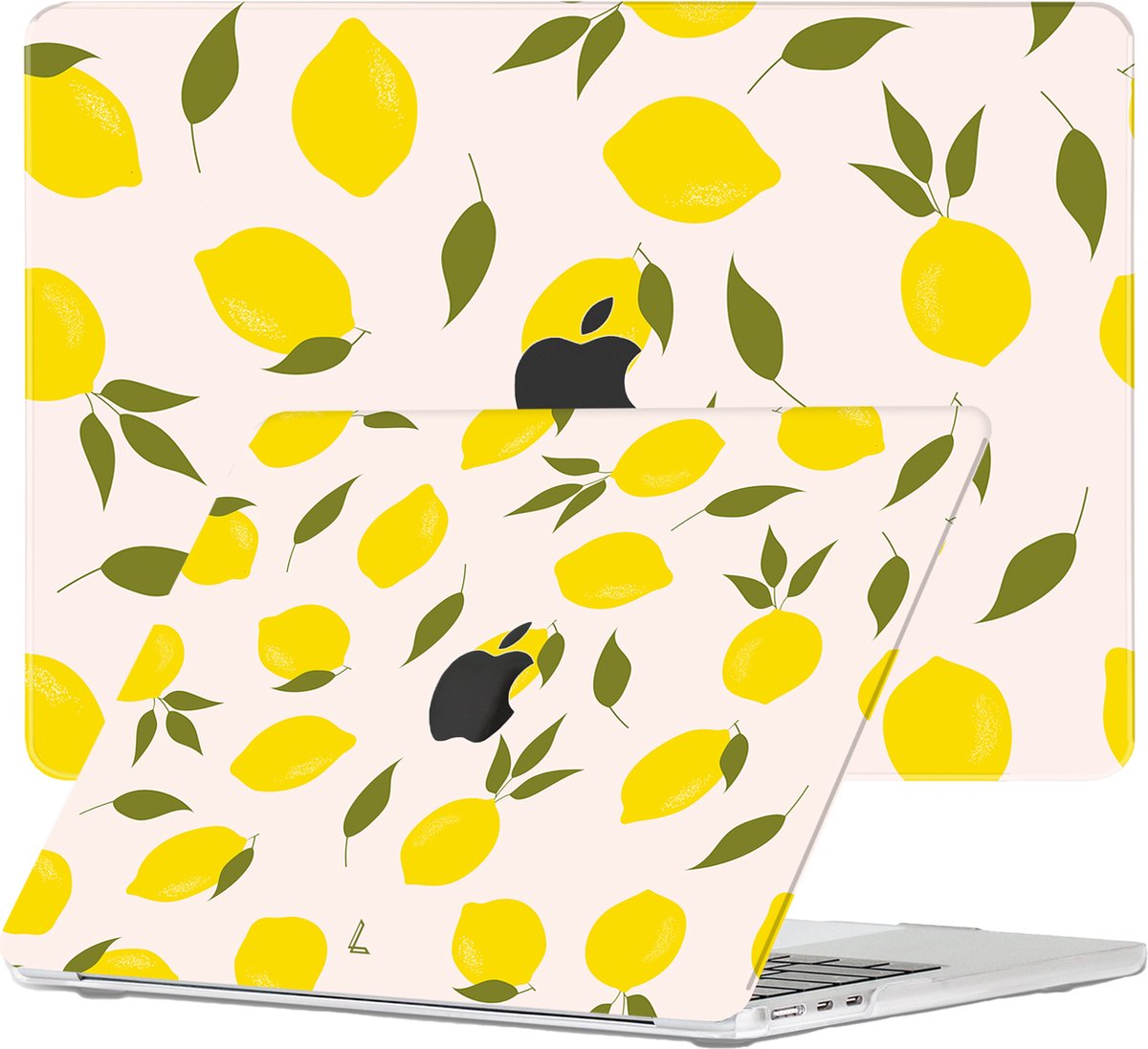Lunso - Geschikt voor MacBook Air 15 inch (2023) - cover hoes - Squeezy Lemon - Vereist model A2941