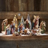 LOBERON Kerststalfiguren set van 11 Christi bont