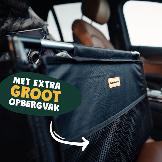 Siège auto de Luxe pour chien noir - 40x40cm Y compris sac de rangement et E-Book - Caisse de voyage pour chien - Panier de voiture pour chien - Caisse de voiture pour chien - Siège de voiture pour chien
