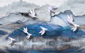 Fotobehang Vogels Aan Zee - Vliesbehang - 460 x 300 cm