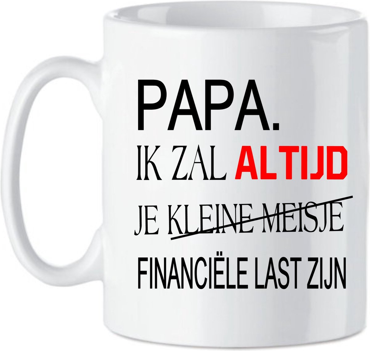 Koffie beker - thee mok tekst papa ik zal altijd je kleine meisje zijn - vader - dochter