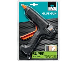 Bison Glue Gun Super, met hoge lijmprestaties voor doe-het-zelf en semi professioneel gebruik, hout, metaal, steen, glas, tegels, keramiek, leer, textiel en vele kunststoffen.