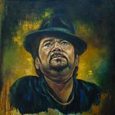 Schilderij Glas Andre Hazes - Artprint op acrylglas - 80 x 80 - Kunst op glas - MyDeaNA