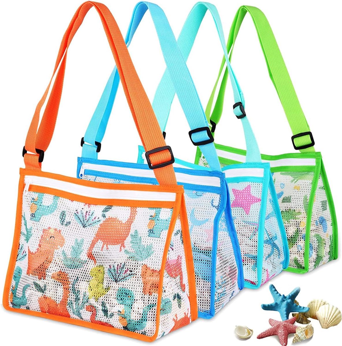 Darryy Sac de Jouets Plage, Grand Sac en Maille, Sac De Plage Enfant, Séchage Rapide, Pliable, Pour Nager, Jouer à La Plage Et Pour Les Vacances En Famille