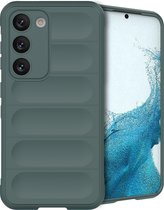iMoshion Hoesje Siliconen Geschikt voor Samsung Galaxy S23 - iMoshion EasyGrip Backcover - Donkergroen