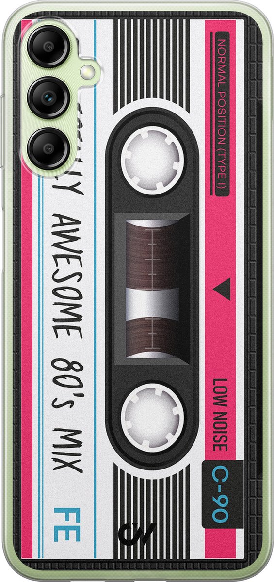 Hoesje geschikt voor Samsung Galaxy A14 5G hoesje - Cassette - - Zwart - - Casevibes