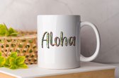 Mok Aloha - zomer- palms - summer vibes - cadeau - cute - liefde - hot - warm - beach - zon - sunny - goede vibes - good vibes