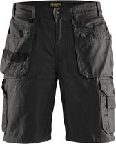 Blaklader Pantalon de travail court 1534 1310 Short - (Canvas) Black - NL taille 48 / BE taille 42