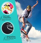 skateboard 78,74 x 20,32 cm compleet Cruiser skateboard voor kinderen, jongeren en volwassenen, 7-laags Canadese esdoorn Double Kick Deck Concave met all-in-one skate T-tool voor beginners, graffiti