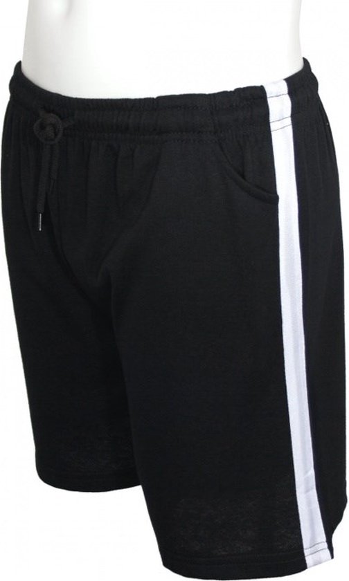 Comfortabele short voor de heren - zwart met witte streep - maat M (omtrek 90)