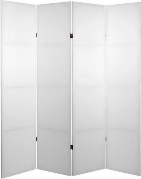 Fine Asianliving Kamerscherm Scheidingswand B160xH180cm 4 Panelen Blanco Wit Do-It-Yourself