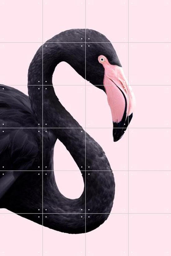 IXXI Black Flamingo - Wanddecoratie - Dieren en insecten - 80 x 120 cm