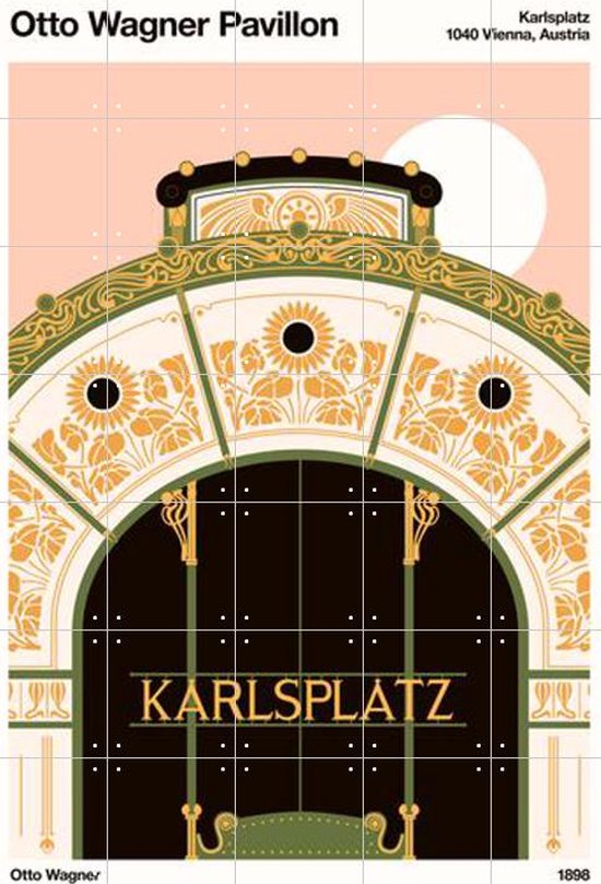 IXXI Karlsplatz - Wanddecoratie - Landen - 100 x 140 cm