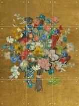 IXXI Vincent's bloemen - goud - Vincent van Gogh - Wanddecoratie - 80 x 60 cm