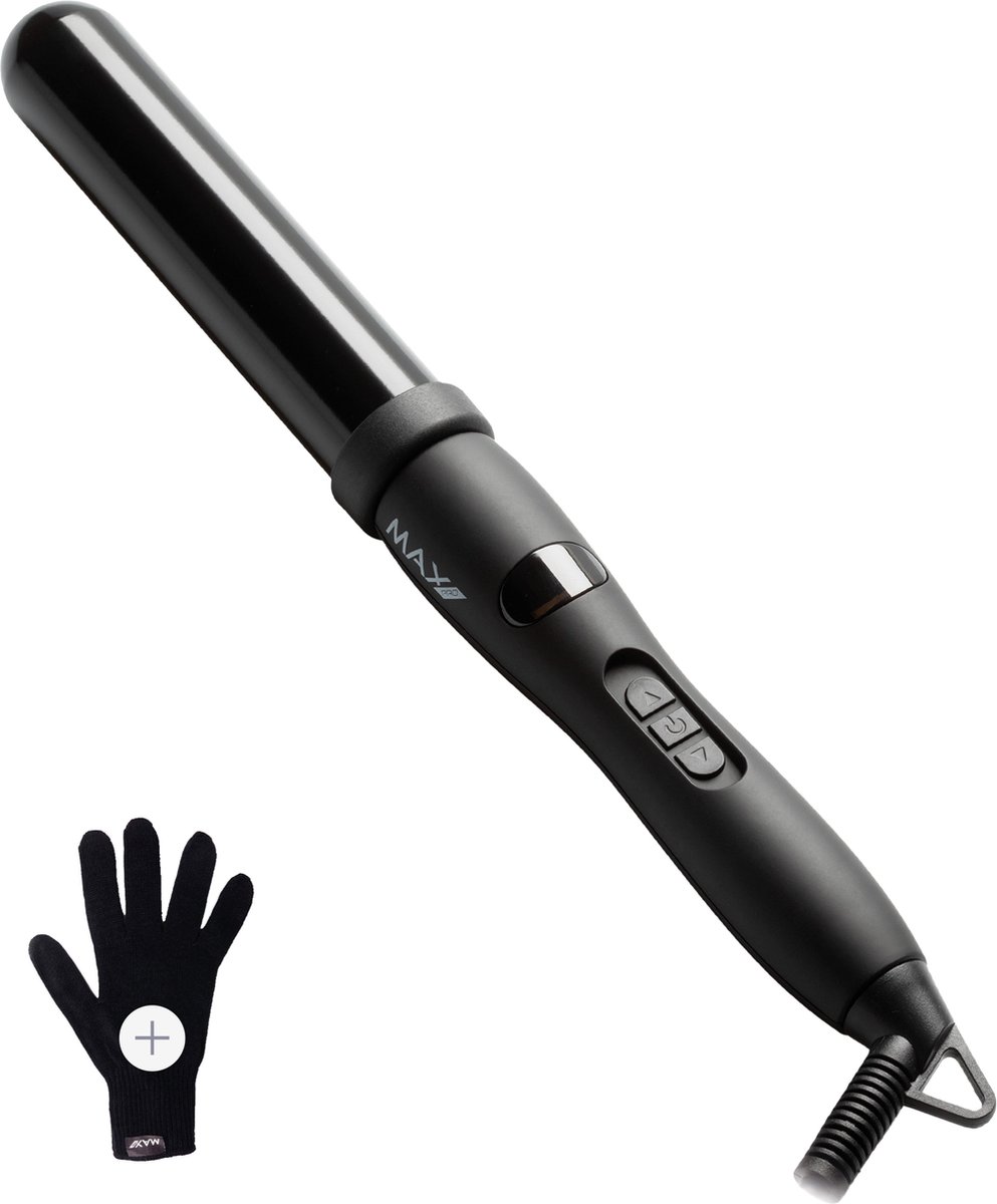 Max Pro Twist 32mm Krultang - Curling iron - Levenslange Garantie - Inclusief Hittebestendige Handschoen - Alle Haartypes - Inclusief LCD Display - Max Pro