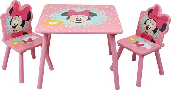 Disney - Minnie Mouse - Tafel + 2 Stoelen set - Kinderen