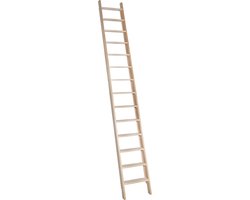 Foto: Zoldertrap 14 treden stahoogte 265 cm houten ladder molenaarstrap grenen trap