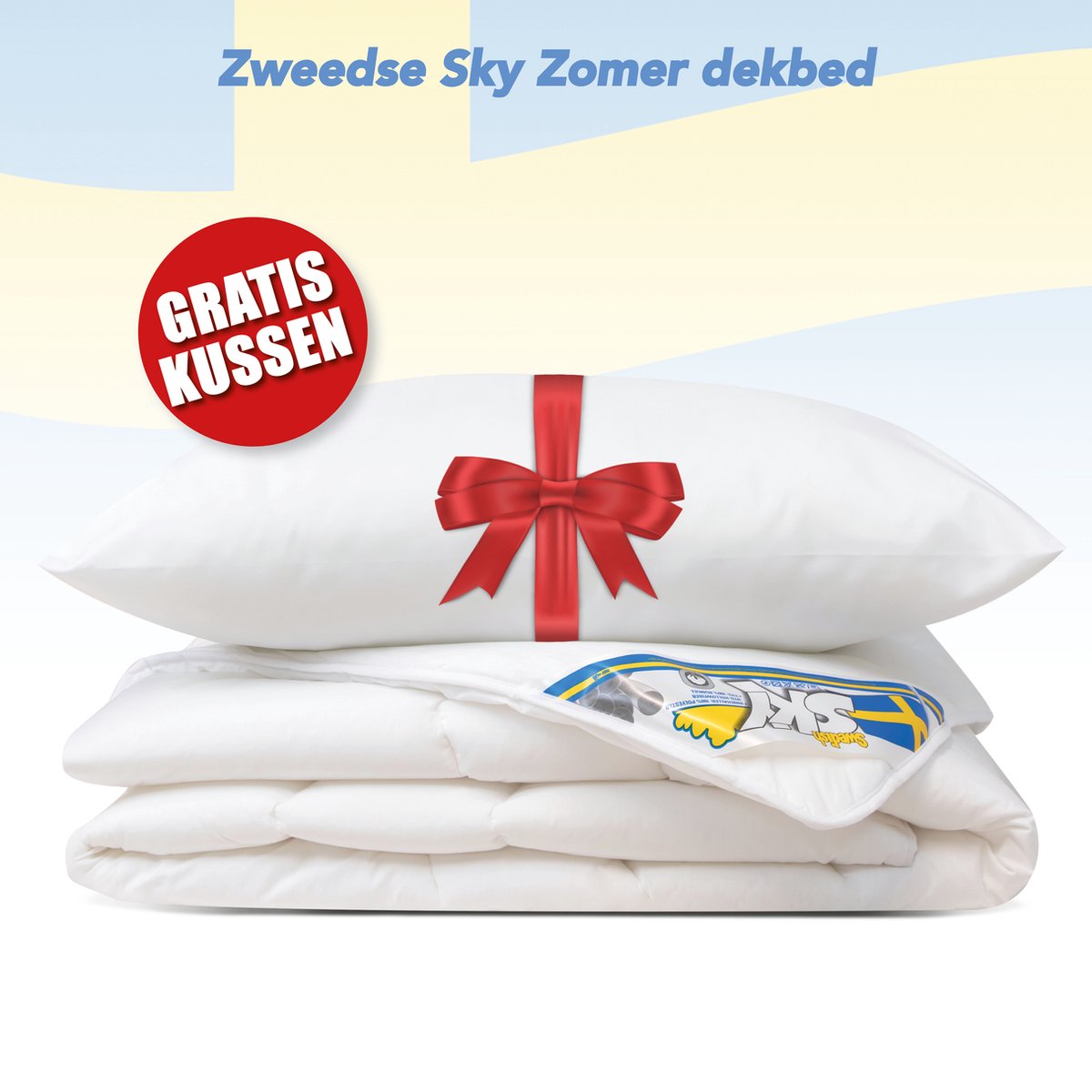 Zomer dekbed + 1 Hoofdkussen - Eenpersoons - Dekbed Set - 140x200 cm