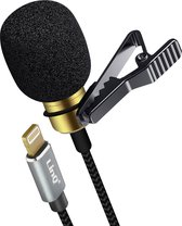 LinQ Lightning Revers-microfoon Omnidirectioneel Roterend 2m gevlochten kabel