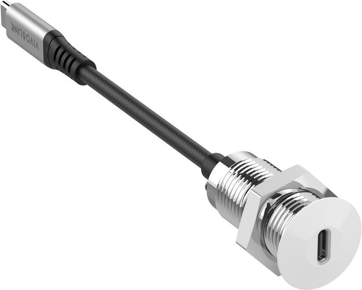 Vivolink PROUSBCMF0.3SOCKET-W USB-kabel USB 3.2 Gen 2 (3.1 Gen 2) 0,3 m USB C Wit