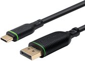 Microconnect MC-USBCDP2, 2 m, USB Type-C, DisplayPort, Mannelijk, Mannelijk, Recht