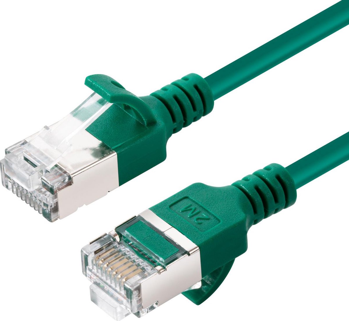 Microconnect V-FTP6A03G-SLIM netwerkkabel Groen 3 m Cat6a U/FTP (STP)