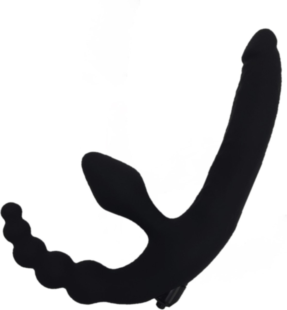 Goedkoopste Erodit® Strapless Triple Fun vibratie dildo- voorbinddildo- kralen buttplug- strap-on vibrator-strapless strap-on- Cadeau voor Vrouw- Erotiek- Seksspeeltjes voor vrouwen