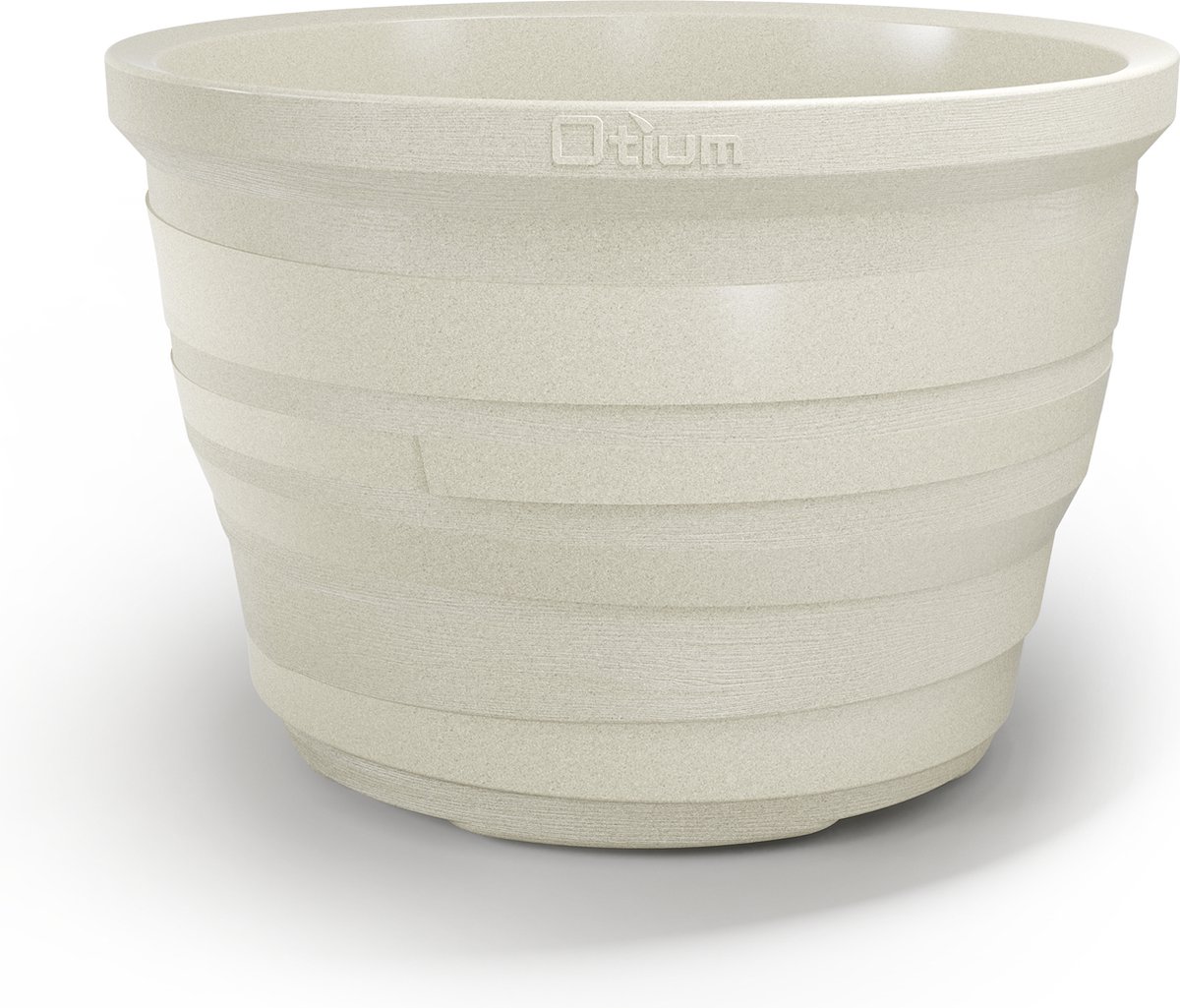 Otium bloempot dubbelwandig Lignum 55 cm white cork