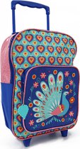 Le PEACOCK PAUW Trolley Backpack - Trolley & Sac à Dos Kinder - 2 Compartiments - Cartable - 6-12 Ans - Blauw Rose
