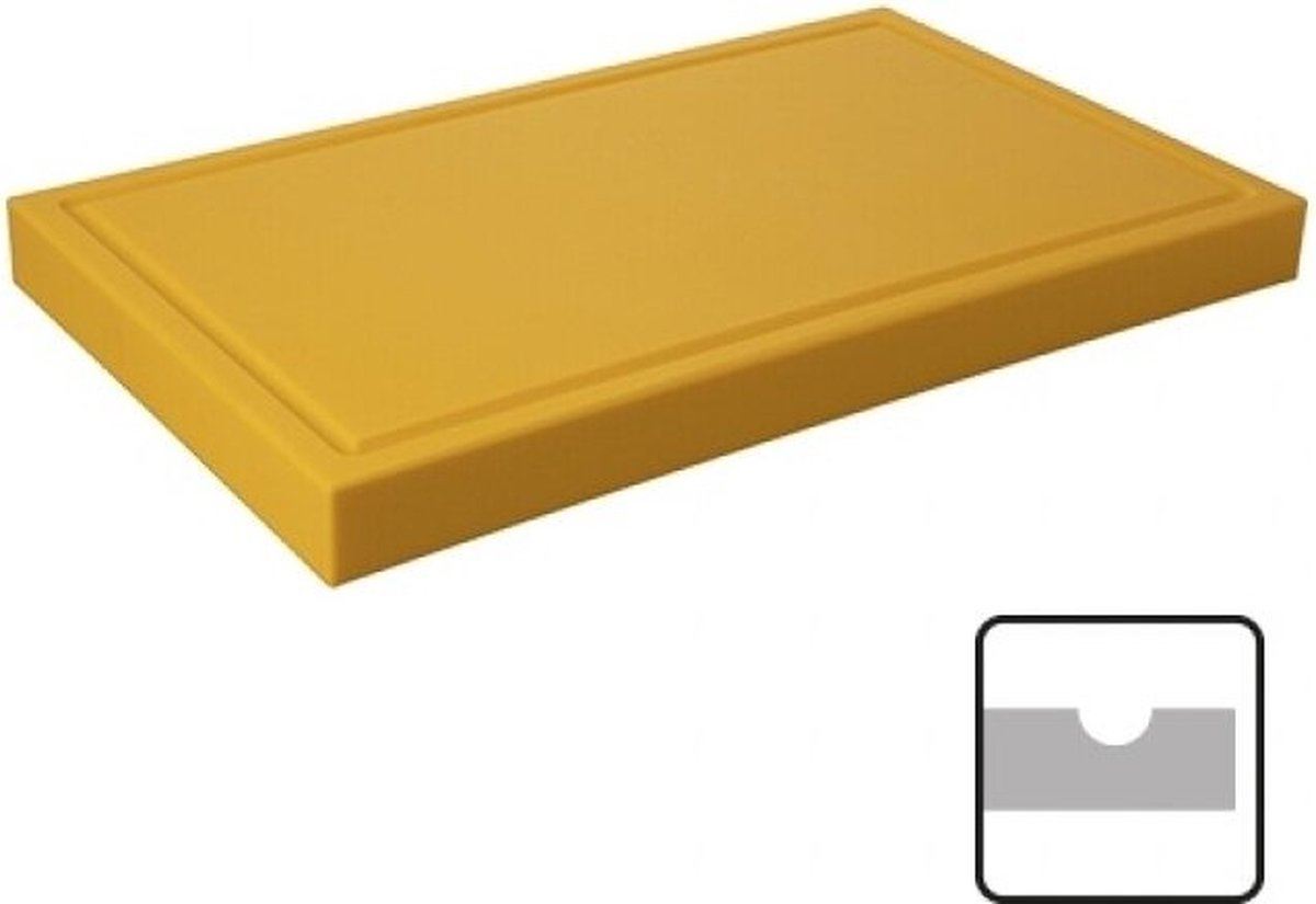 Cater Chef Snijplank 60X33cm(H)4.0cm met geul Extra Dikke Plank - Horeca