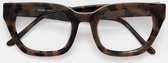 GLASS lunettes de lecture kiara avec filtre lumière bleue +1.50 Brun foncé tacheté - Acétate - Core-fil