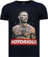 Conor Notorious Legend - Rhinestone T-shirt - Blauw