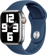 Bandje geschikt voor Apple Watch siliconen 42/44/45mm series 3 4 5 6 7 SE donkerblauw