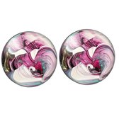 Clip oorbellen- Myra- Roze- 2 cm- Geen gaatjes- Charme Bijoux