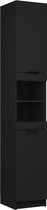 vidaXL-Badkamerkast-32x34x188,5-cm-bewerkt-hout-zwart