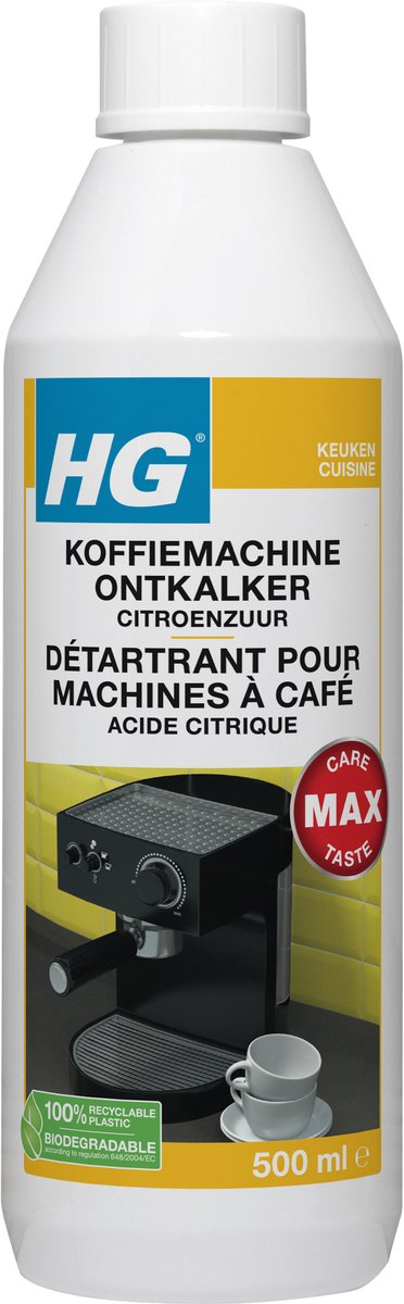 Ontkalker voor espresso- & padkoffiezetapparaten - HG - 0,5 L      Citroenzuur