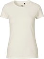 Fairtrade Ladies Fit T-Shirt met ronde hals Natural - XL