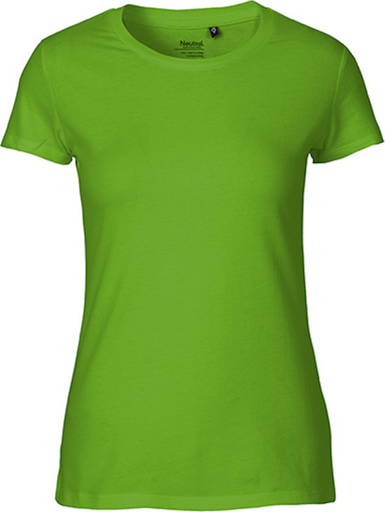 Fairtrade Ladies Fit T-Shirt met ronde hals Lime - M