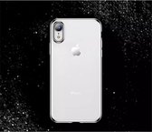 Apple iPhone XR TOTU Soft Jane/ coque de protection en silicone couleur transparente avec bords gris + protection d'écran offerte
