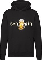 Ik ben Benjamin, waar blijft mijn bier Hoodie - cafe - kroeg - feest - festival - zuipen - drank - alcohol - naam - trui - sweater - capuchon